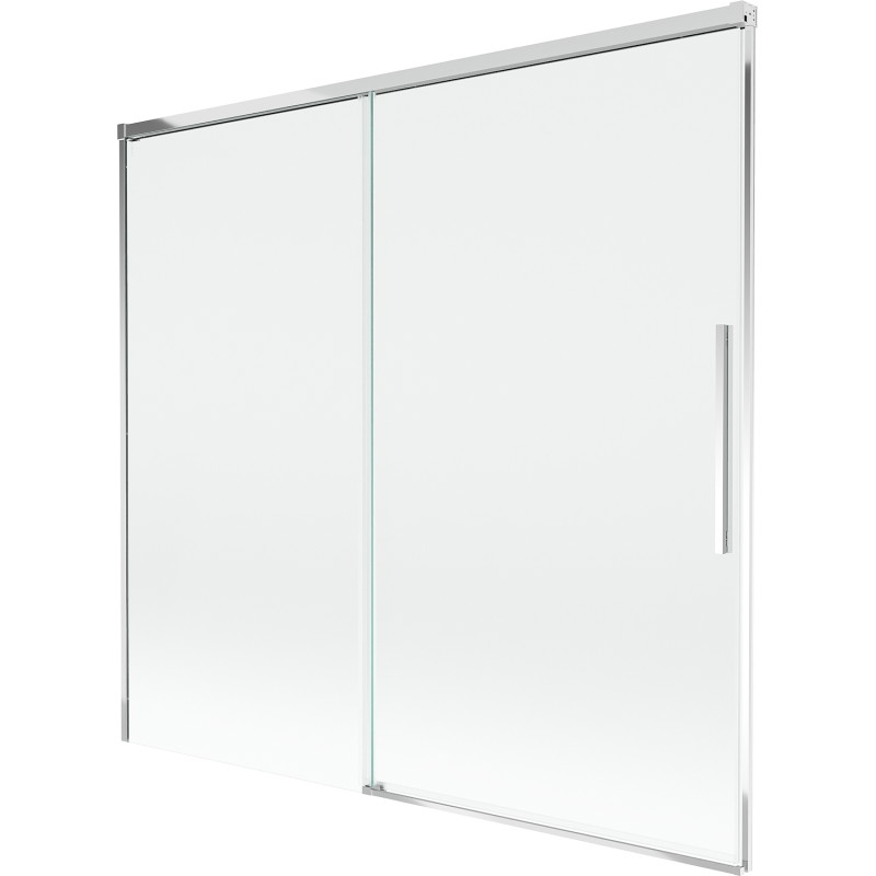 Mexen Rox kétszárnyú, toló kádfal 170 x 150 cm, átlátszó, króm - 8C9-170-001-01-00