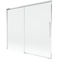 Mexen Rox kétszárnyú, toló kádparaván 180 x 150 cm, átlátszó, króm - 8C9-180-001-01-00