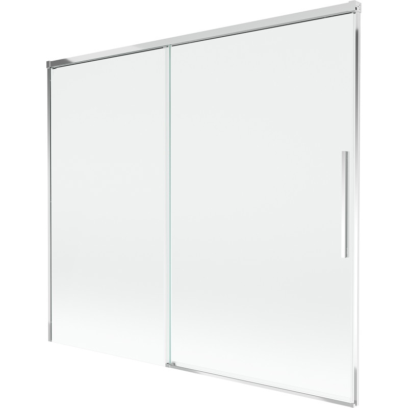 Mexen Rox kétszárnyú, toló kádparaván 180 x 150 cm, átlátszó, króm - 8C9-180-001-01-00