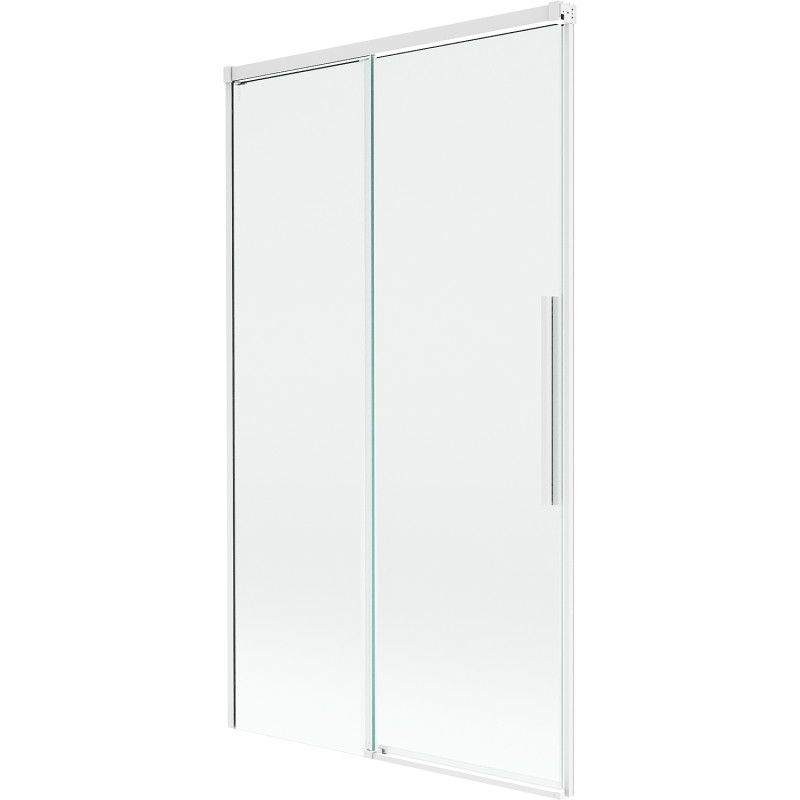 Mexen Rox 2-szárnyas, eltolható fürdőszobai paraván 100 x 150 cm, átlátszó, fehér - 8C9-100-001-20-00