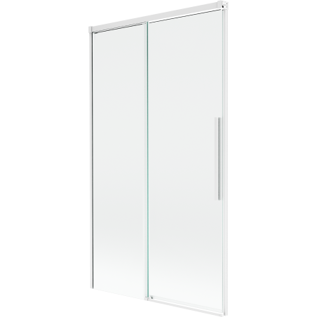 Mexen Rox 2-szárnyas, eltolható fürdőszobai paraván 100 x 150 cm, átlátszó, fehér - 8C9-100-001-20-00
