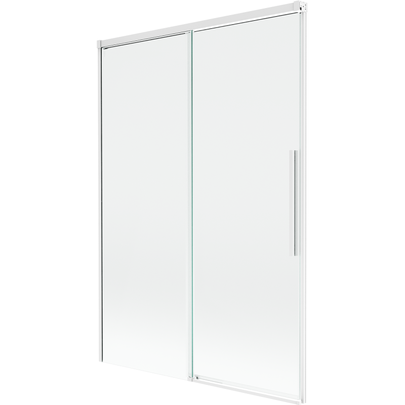 Mexen Rox kétszárnyú toló fürdőszobai paraván 120 x 150 cm, átlátszó, fehér - 8C9-120-001-20-00