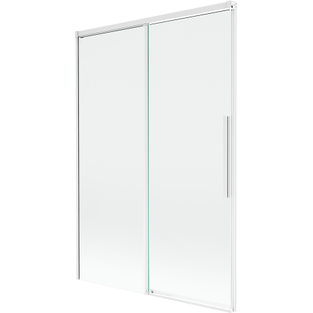 Mexen Rox 2-szárnyú, eltolható fürdőszobai paraván 120 x 150 cm, átlátszó, fehér - 8C9-120-001-20-00