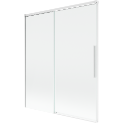 Mexen Rox 2-szárnyú, tolható fürdőszobai válaszfal, 140 x 150 cm, átlátszó, fehér - 8C9-140-001-20-00