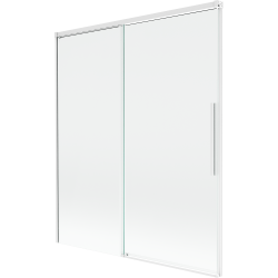 Mexen Rox kétszárnyú, elhúzható, kádkilépő 140 x 150 cm, átlátszó, fehér - 8C9-140-001-20-00
