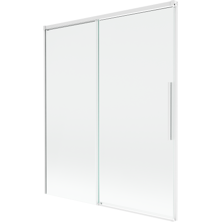 Mexen Rox kétszárnyú, elhúzható, kádkilépő 140 x 150 cm, átlátszó, fehér - 8C9-140-001-20-00