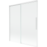 Mexen Rox kétszárnyú, elhúzható, kádkilépő 140 x 150 cm, átlátszó, fehér - 8C9-140-001-20-00