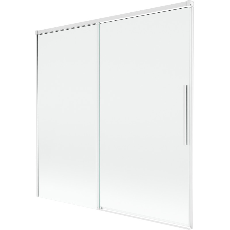 Mexen Rox paravan de cadă 2-canate glisant 160 x 150 cm, transparent, alb - 8C9-160-001-20-00