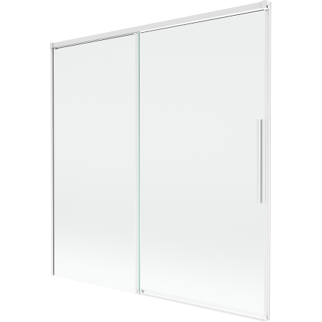 Mexen Rox kétszárnyú, összecsukható kádparaván 160 x 150 cm, átlátszó, fehér - 8C9-160-001-20-00