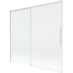 Mexen Rox paravan de cadă pliabil cu 2 aripi, glisant, 170 x 150 cm, transparent, alb - 8C9-170-001-20-00