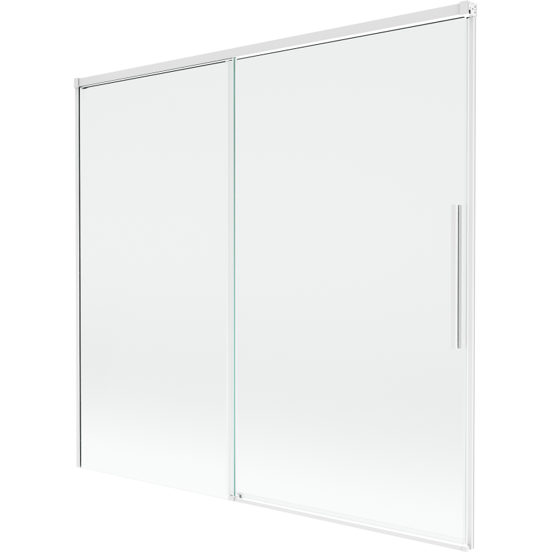 Mexen Rox 2-szárnyú eltolható fürdőszobai paraván 170 x 150 cm, átlátszó, fehér - 8C9-170-001-20-00