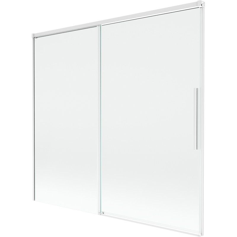 Mexen Rox paravan de cadă pliabil cu 2 aripi, glisant, 170 x 150 cm, transparent, alb - 8C9-170-001-20-00