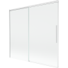 Mexen Rox 2-szárnyú eltolható kádparaván 170 x 150 cm, átlátszó, fehér - 8C9-170-001-20-00