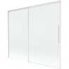 Mexen Rox 2-szárnyas eltolható fürdőszobai paraván 180 x 150 cm, átlátszó, fehér - 8C9-180-001-20-00