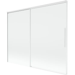 Mexen Rox panou de baie cu 2 aripi glisant 190 x 150 cm, transparent, alb - 8C9-190-001-20-00