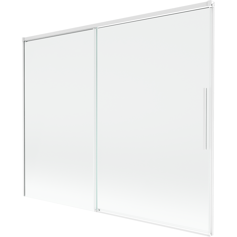 Mexen Rox 2-szárnyú, 190 x 150 cm-es áttetsző, fehér zuhanyfal - 8C9-190-001-20-00