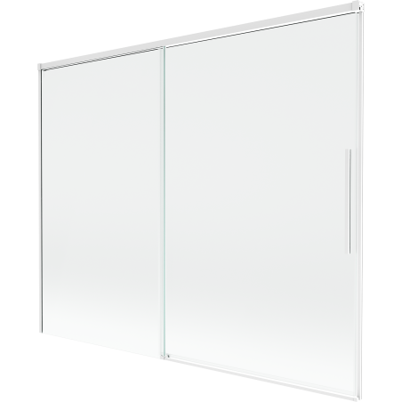 Mexen Rox 2-szárnyú, toló kádparaván 190 x 150 cm, átlátszó, fehér - 8C9-190-001-20-00