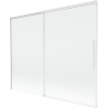 Mexen Rox 2-szárnyú, toló kádparaván 190 x 150 cm, átlátszó, fehér - 8C9-190-001-20-00