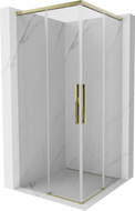 Mexen Rox Duo cabină de duș culisantă 85 x 85 cm, transparentă, aurie - 8C2D-085-085-50-00