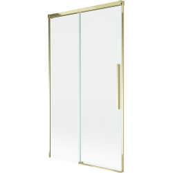 Mexen Rox 2-szárnyas eltolható fürdőkádparaván 100 x 150 cm, átlátszó, arany - 8C9-100-001-50-00
