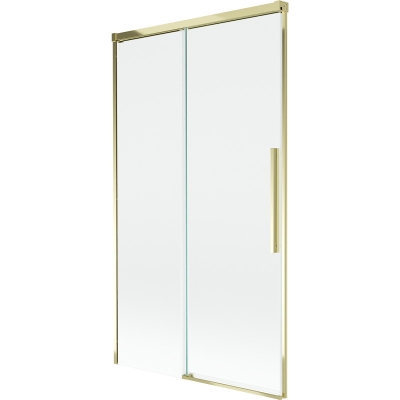 Mexen Rox 2-szárnyas eltolható fürdőkádparaván 100 x 150 cm, átlátszó, arany - 8C9-100-001-50-00