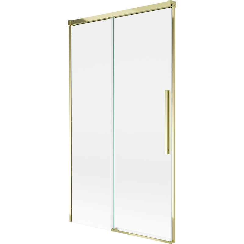 Mexen Rox kádparaván 2 szárnyú toló 100 x 150 cm, átlátszó, arany - 8C9-100-001-50-00