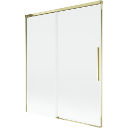 Mexen Rox kétszárnyú, toló zuhanyfal, 140 x 150 cm, átlátszó, arany - 8C9-140-001-50-00