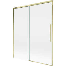 Mexen Rox paravan de cadă cu 2 uși glisante, 140 x 150 cm, transparent, auriu - 8C9-140-001-50-00