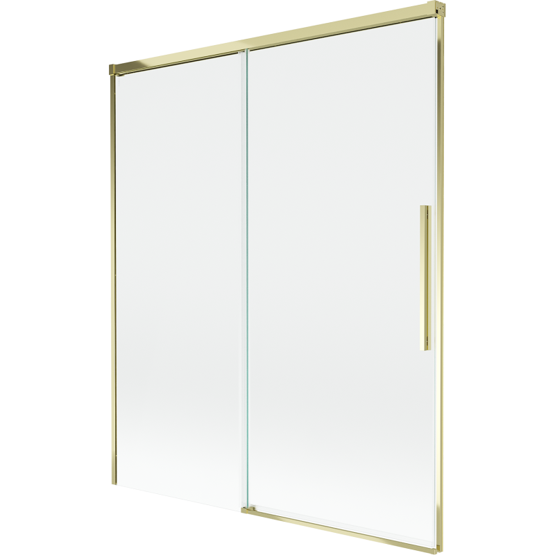 Mexen Rox paravan cadă cu 2 aripi glisante 140 x 150 cm, transparent, auriu - 8C9-140-001-50-00