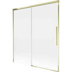 Mexen Rox 2-szárnyú, toló fürdőkádparaván 150 x 150 cm, átlátszó, arany - 8C9-150-001-50-00