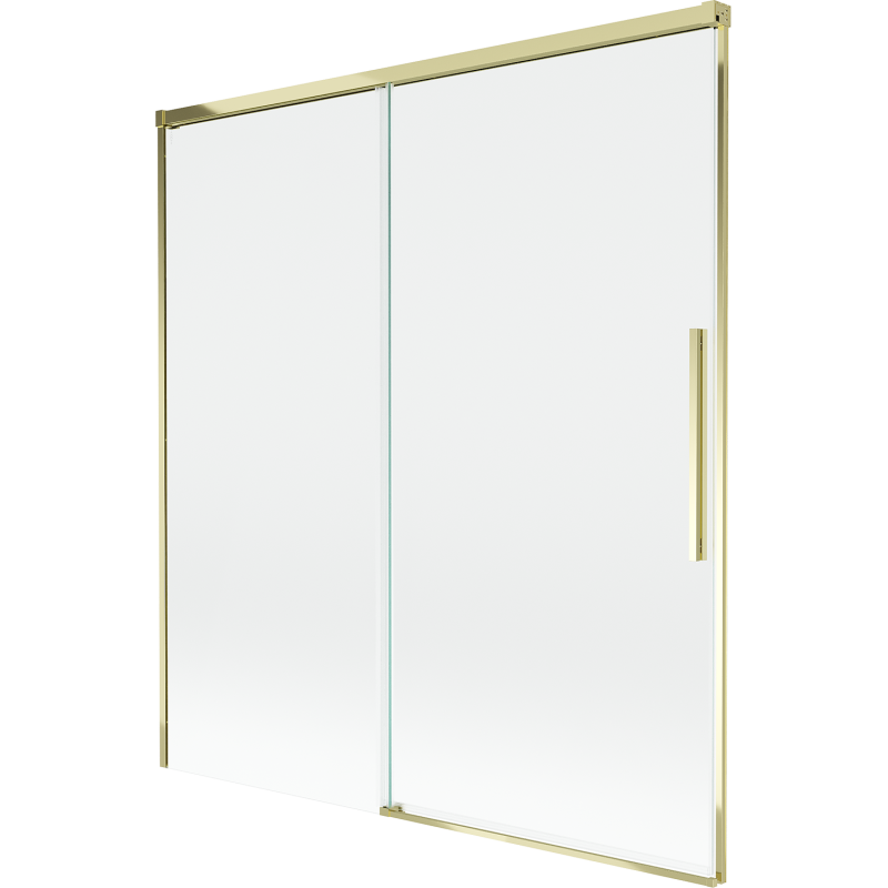 Mexen Rox paravan de cadă cu 2 aripi culisante 150 x 150 cm, transparent, auriu - 8C9-150-001-50-00