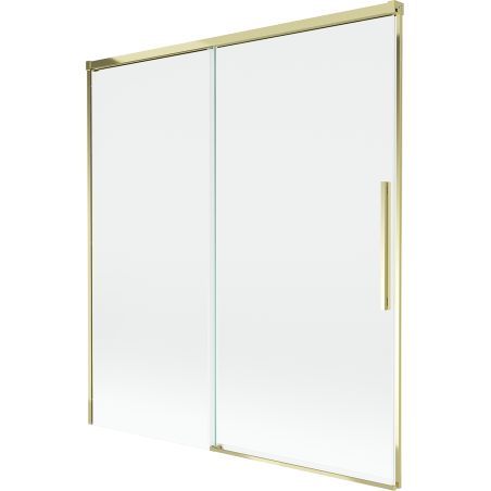 Mexen Rox paravan de cadă cu 2 aripi culisante 150 x 150 cm, transparent, auriu - 8C9-150-001-50-00