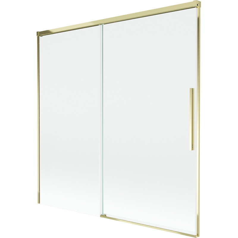 Mexen Rox paravan de cadă cu 2 uși glisante 160 x 150 cm, transparent, auriu - 8C9-160-001-50-00