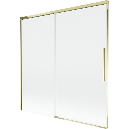 Mexen Rox kétszárnyú kádparaván, 160 x 150 cm, átlátszó, arany - 8C9-160-001-50-00