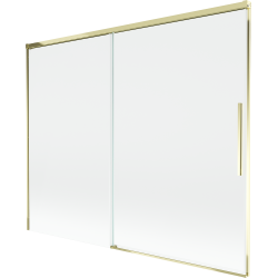 Mexen Rox paravan cadă 2-canaturi glisant 190 x 150 cm, transparent, auriu - 8C9-190-001-50-00