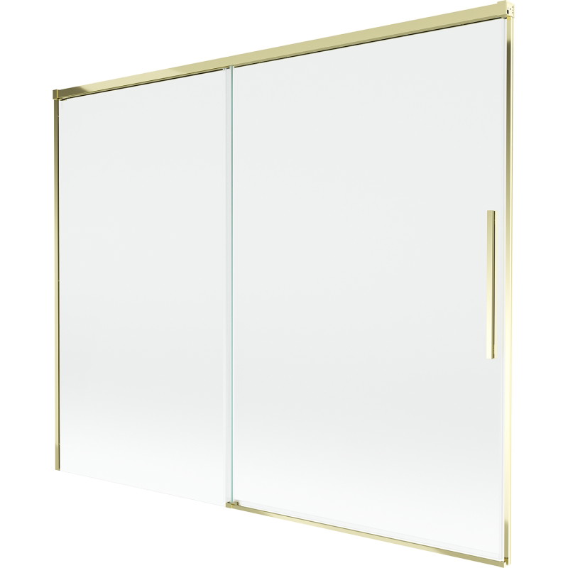 Mexen Rox paravan cadă 2-canaturi glisant 190 x 150 cm, transparent, auriu - 8C9-190-001-50-00