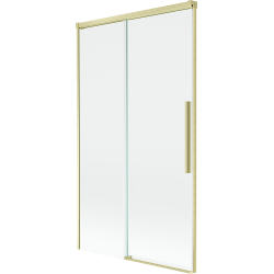 Mexen Rox paravan cadă cu 2 uși glisante 100 x 150 cm, transparent, auriu periat - 8C9-100-001-55-00
