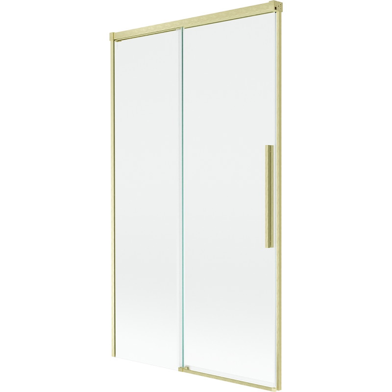 Mexen Rox paravan cadă cu 2 uși glisante 100 x 150 cm, transparent, auriu periat - 8C9-100-001-55-00
