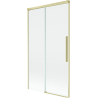Mexen Rox paravan cadă cu 2 uși glisante 100 x 150 cm, transparent, auriu periat - 8C9-100-001-55-00