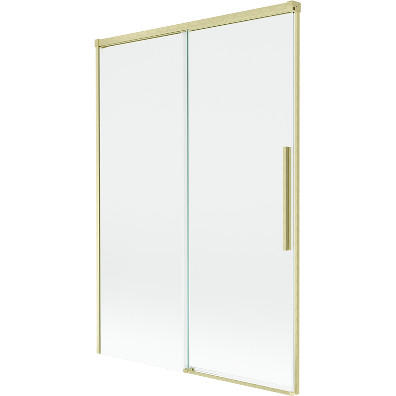 Mexen Rox paravan de cadă cu 2 uși glisante 120 x 150 cm, transparent, auriu periat - 8C9-120-001-55-00