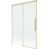 Mexen Rox paravan de cadă cu 2 uși glisante 120 x 150 cm, transparent, auriu periat - 8C9-120-001-55-00