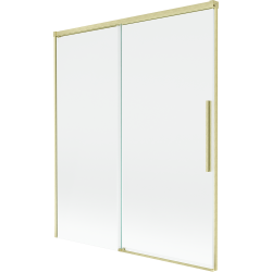 Mexen Rox paravan de cadă cu 2 uși culisante 140 x 150 cm, transparent, auriu periat - 8C9-140-001-55-00