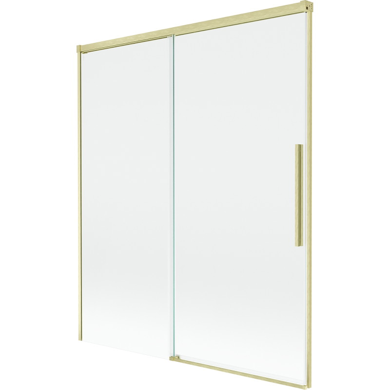 Mexen Rox paravan de cadă cu 2 canaturi glisante 140 x 150 cm, transparent, auriu periat - 8C9-140-001-55-00