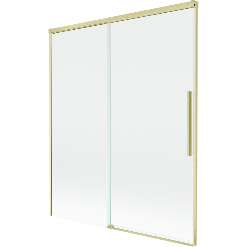 Mexen Rox paravan de cadă cu 2 uși culisante 140 x 150 cm, transparent, auriu periat - 8C9-140-001-55-00