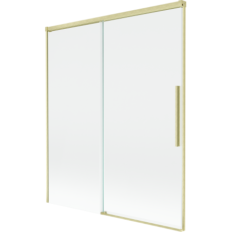 Mexen Rox paravan de cadă cu 2 uși culisante 140 x 150 cm, transparent, auriu periat - 8C9-140-001-55-00
