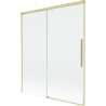 Mexen Rox paravan de cadă cu 2 canaturi glisante 140 x 150 cm, transparent, auriu periat - 8C9-140-001-55-00