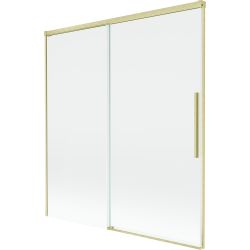 Mexen Rox paravan cadă cu 2 uși glisante 150 x 150 cm, transparent, auriu periat - 8C9-150-001-55-00