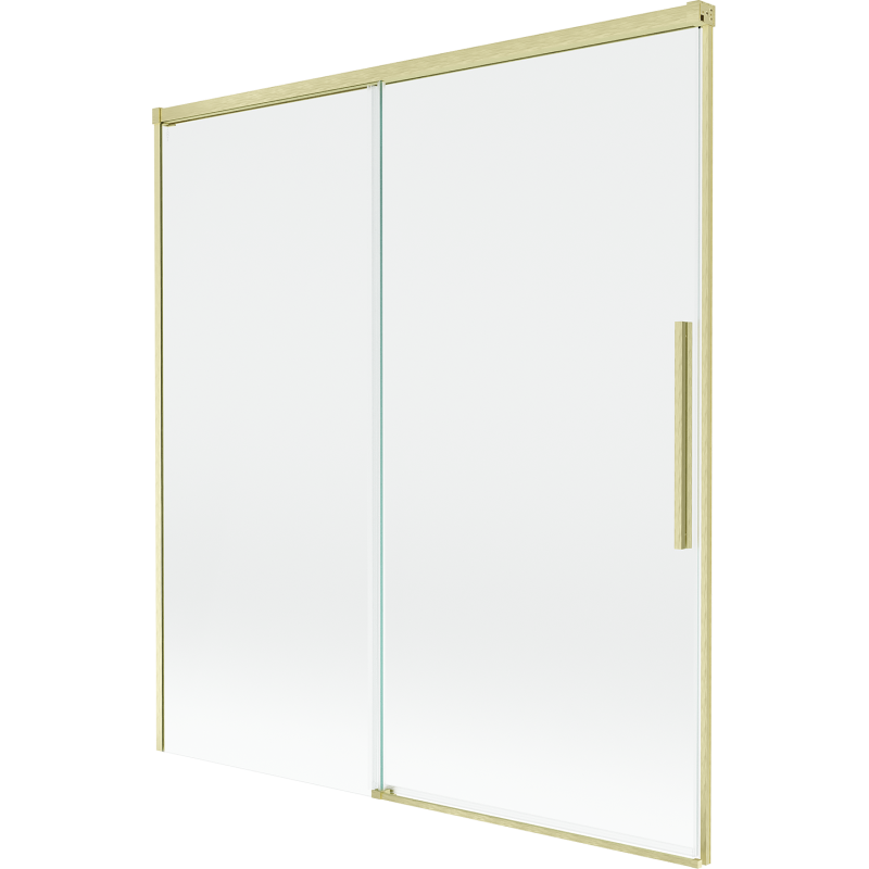 Mexen Rox paravan cadă cu 2 uși glisante 150 x 150 cm, transparent, auriu periat - 8C9-150-001-55-00