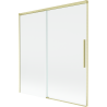 Mexen Rox paravan cadă cu 2 uși glisante 150 x 150 cm, transparent, auriu periat - 8C9-150-001-55-00