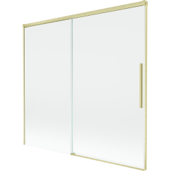 Mexen Rox kádparaván, 2-szárnyú tolható, 170 x 150 cm, átlátszó, arany kefélt - 8C9-170-001-55-00